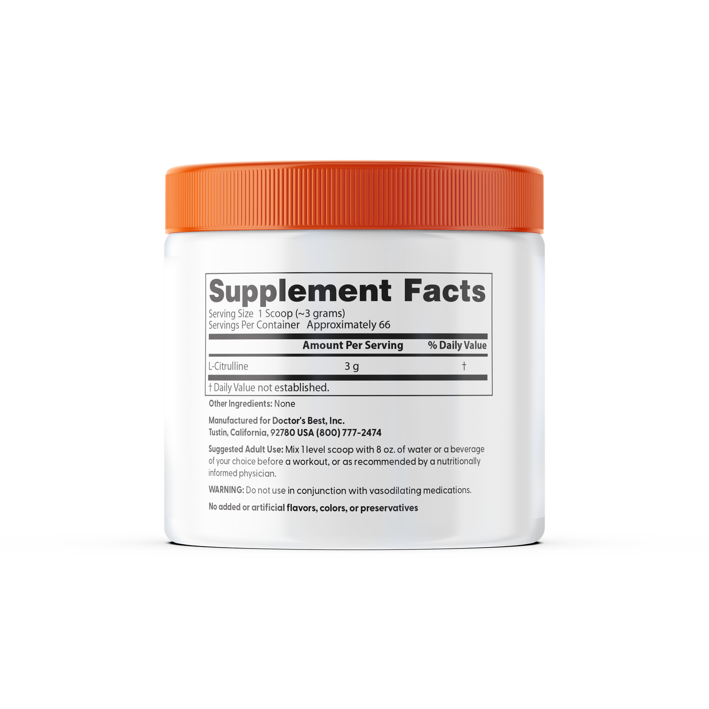 Doctor's Best L-Citrulline Powder, 7 oz (200 g)