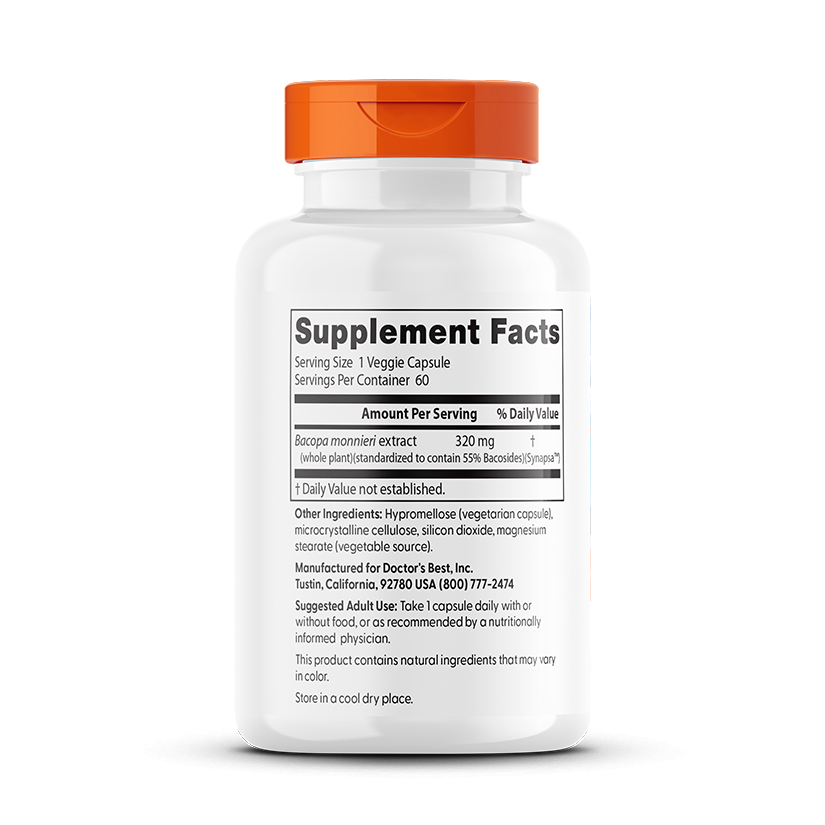 Doctor's Best Bacopa with Synapsa, 320 mg, 60 Veggie Caps