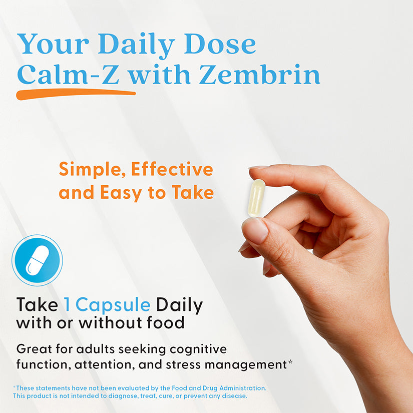 Doctor's Best Calm-Z with Zembrin, 25 mg, 60 Veggie Caps