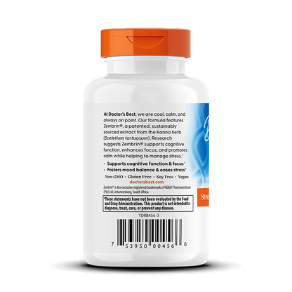 Doctor's Best Calm-Z with Zembrin, 25 mg, 60 Veggie Caps