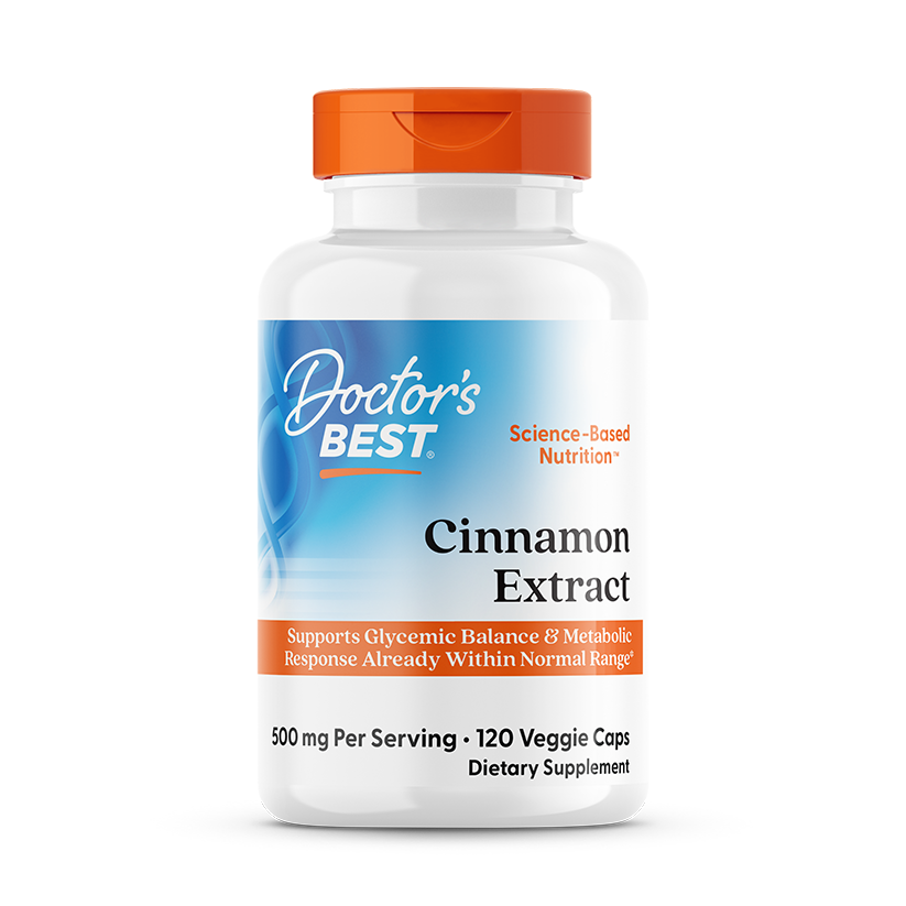 Doctor's Best Cinnamon Extract with CinSulin, 500 mg Per Serving, 120 Veggie Caps