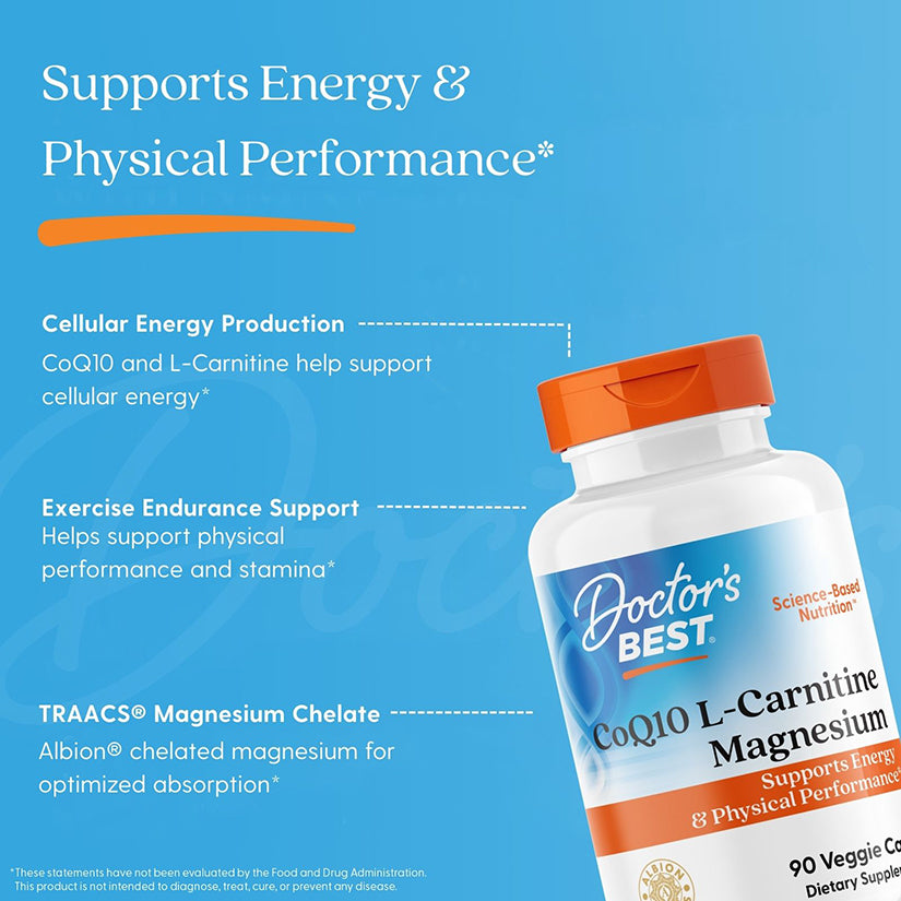 Doctor's Best CoQ10 L-Carnitine Magnesium, 90 Veggie Caps Doctor's Best CoQ10 L-Carnitine Magnesium, 90 Veggie Caps