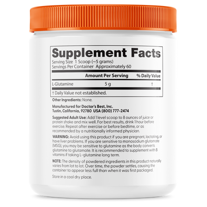 Doctor's Best Pure L-Glutamine Powder, 10.6 oz (300 g)