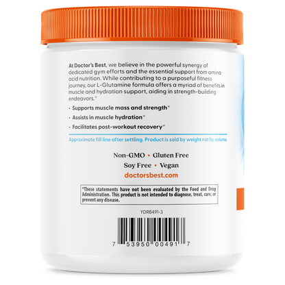 Doctor's Best Pure L-Glutamine Powder, 10.6 oz (300 g)