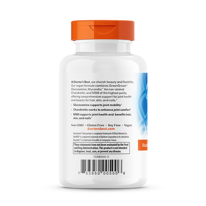 Doctor's Best Vegan Glucosamine Chondroitin MSM, 120 Veggie Caps