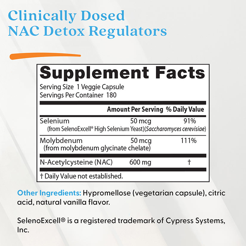 Doctor's Best NAC Detox Regulators, 180 Veggie Caps