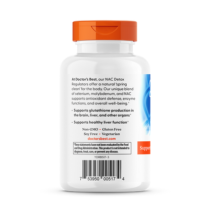 Doctor's Best NAC Detox Regulators, 180 Veggie Caps