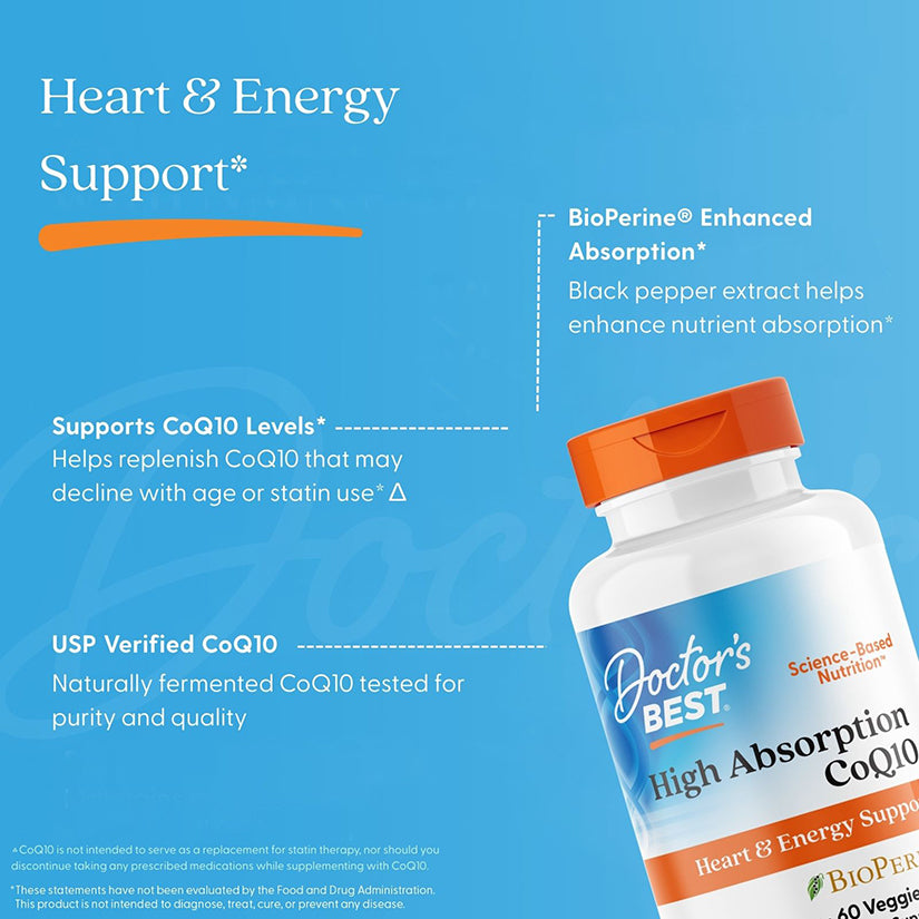 Doctor's Best High Absorption CoQ10 with BioPerine, 300 mg, 90 Veggie