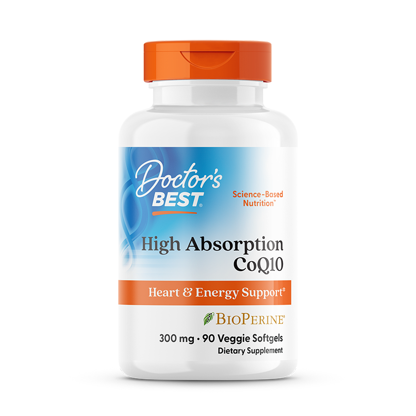 Doctor's Best High Absorption CoQ10 with BioPerine, 300 mg, 90 Veggie Softgels