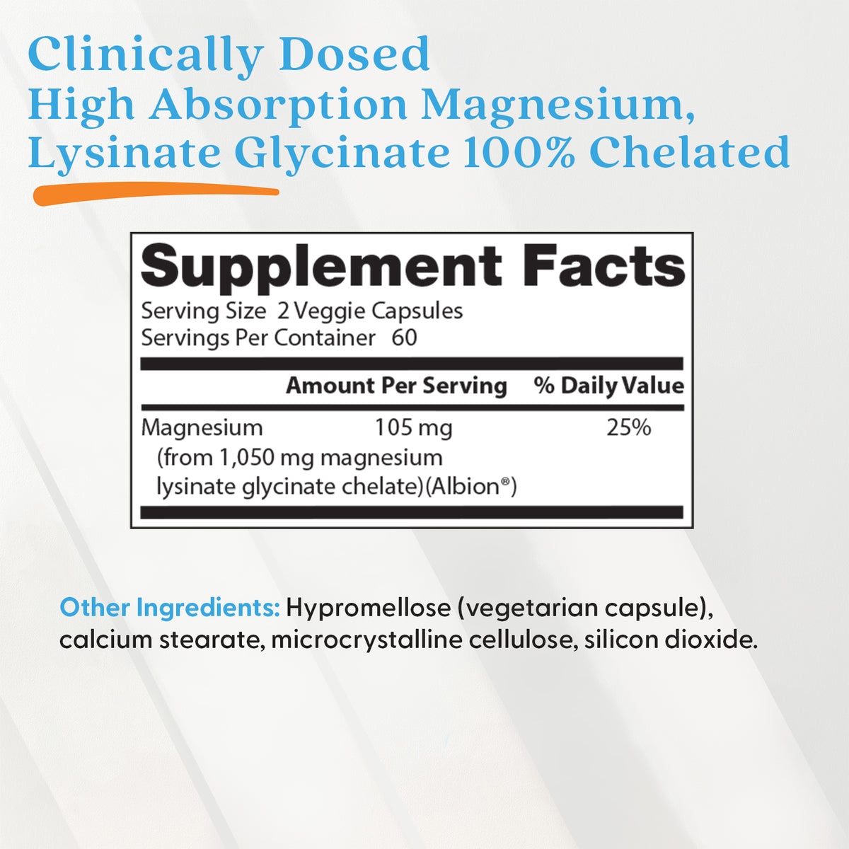 Doctor's Best High Absorption Magnesium, Lysinate Glycinate 100% Chelated, 52.5 mg, 240 Veggie Caps