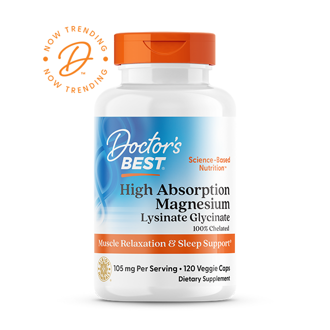 Doctor's Best High Absorption Magnesium, 105 mg Per Serving, 120 Veggie Caps