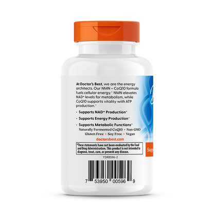 Doctor's Best NMN + CoQ10, 150 mg, 60 Veggie Caps