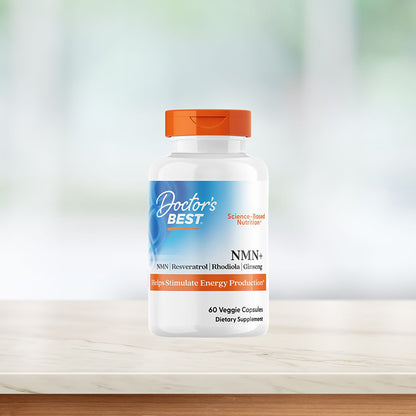 Doctor's Best NMN+, 200 mg, 60 Veggie Capsules
