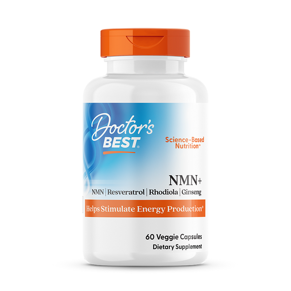 Doctor's Best NMN+, 200 mg, 60 Veggie Capsules