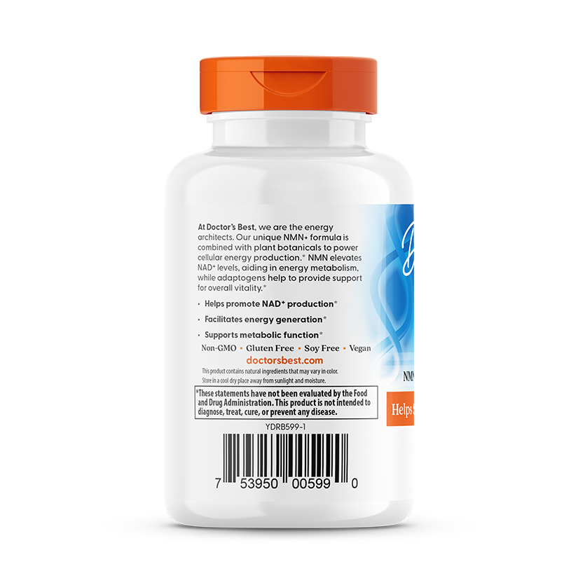 Doctor's Best NMN+, 200 mg, 60 Veggie Capsules