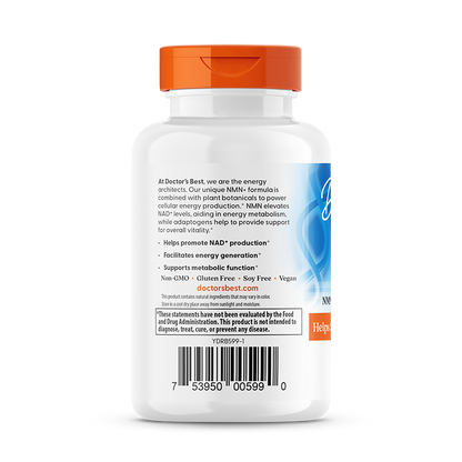 Doctor's Best NMN+, 200 mg, 60 Veggie Capsules