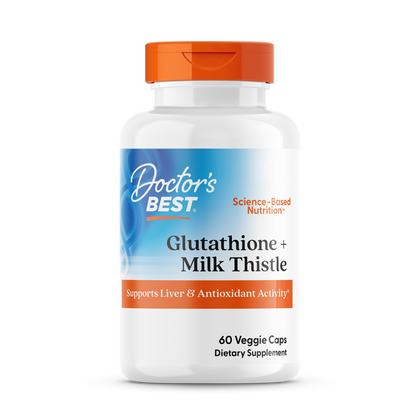 Doctor's Best Glutathione + Milk Thistle with Setria, 60 Veggie Caps