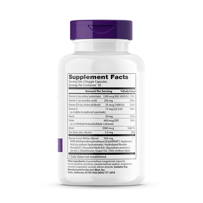 Doctor's Best Women's Hair, Skin & Nails, 60 Veggies Caps
