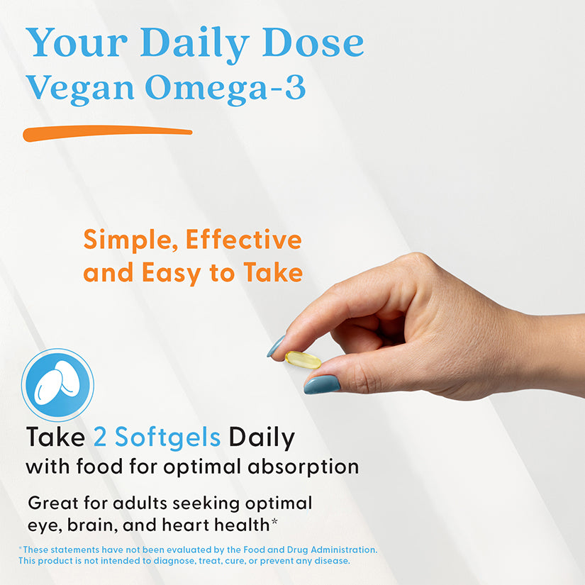 Doctor's Best Vegan Omega-3, 2,000 mg, 6 Veggie Softgels (1,000 mg per Softgel)