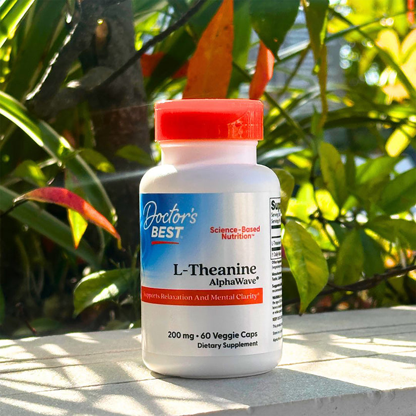 Doctor's Best L-Theanine, AlphaWave®, 200 mg, 60 Veggie Caps