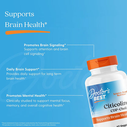 Doctor's Best Citicoline, 250 mg, 60 Veggie Caps