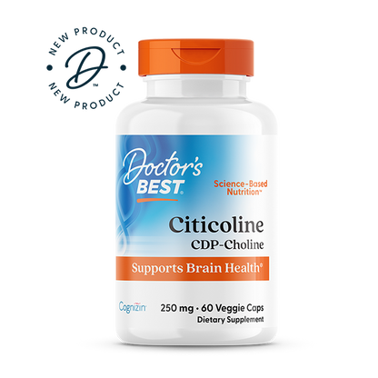 Doctor's Best Citicoline CDP-Choline features Cognizin, 250 mg, 60 Veggie Caps