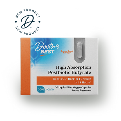 Doctor's Best High Absorption Postbiotic Butyrate, 300 mg, 30 Liquid-Filled Veggie Capsules