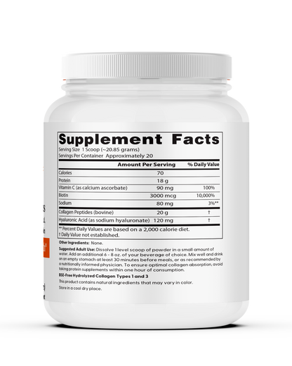 Doctor's Best Pure Collagen Peptides with Added Hyaluronic Acid, Vitamin C, & Biotin, Net Wt. 14.8 oz (417 Grams)