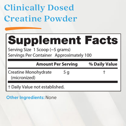 Doctor's Best Creatine Powder, Unflavored, 17.85 oz (500 Grams)