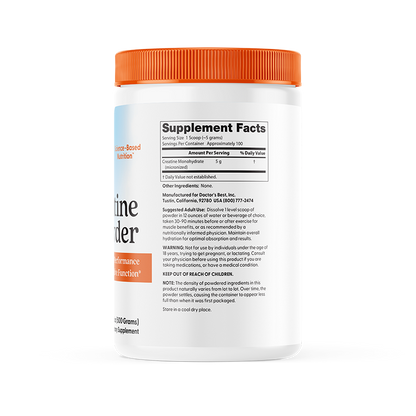 Doctor's Best Creatine Powder, Unflavored, 17.85 oz (500 Grams)