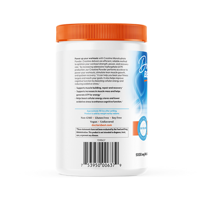 Doctor's Best Creatine Powder, Unflavored, 17.85 oz (500 Grams)