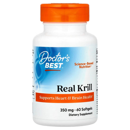 Doctor's Best Real Krill, 350 mg, 60 Softgel