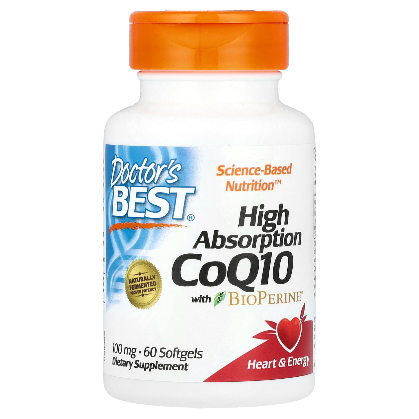 Doctor's Best High Absorption CoQ10 with BioPerine, 100 mg, 60 Softgels
