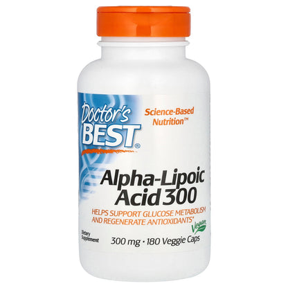 Doctor's Best Alpha-Lipoic Acid 300, 300 mg, 180 Veggie Caps
