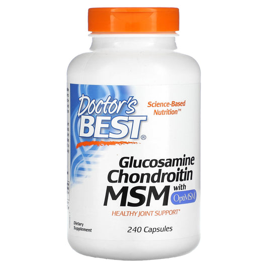 Doctor's Best Glucosamine Chondroitin MSM with OptiMSM, 240 Capsules