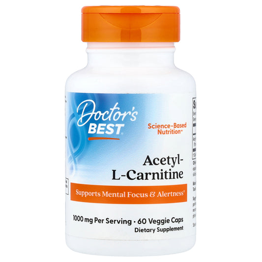 Doctor's Best Acetyl-L-Carnitine with Biosint Carnitines, 500 mg, 60 Veggie Caps