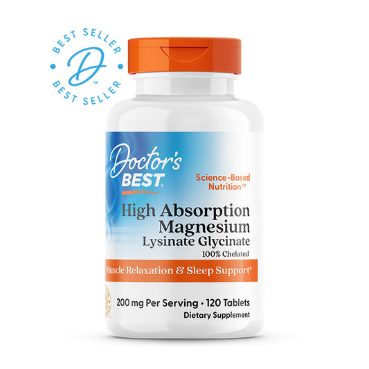 Doctor's Best High Absorption Magnesium, 100 mg, 120 Tablets