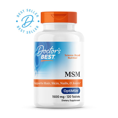 Doctor's Best MSM with OptiMSM, 1,500 mg, 120 Tablets