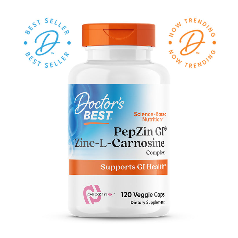 Doctor's Best PepZin GI, Zinc-L-Carnosine Complex, 120 Veggie Caps