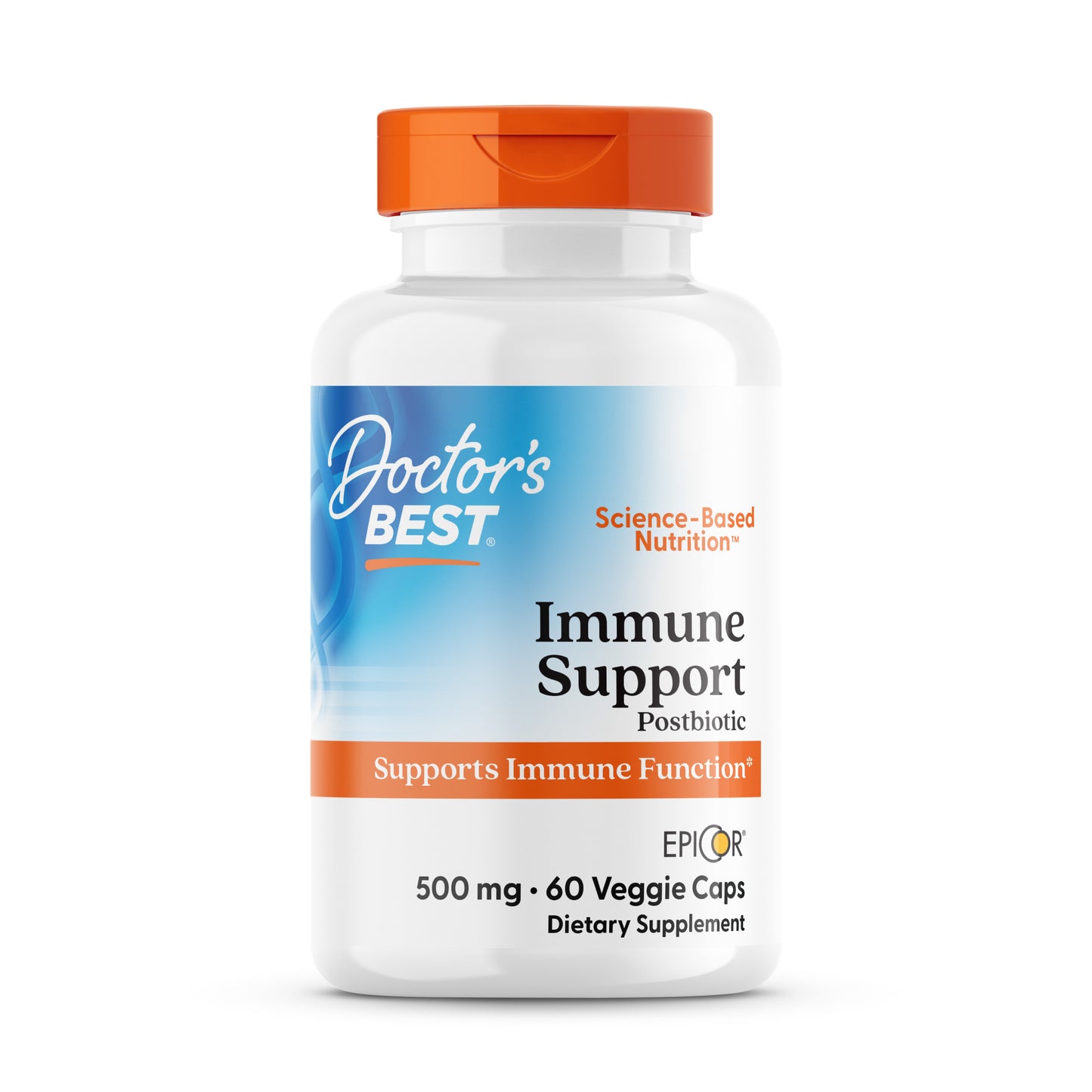 Doctor's Best Immune Support Postbiotic Epicor, 500 mg, 60 Veggie Caps