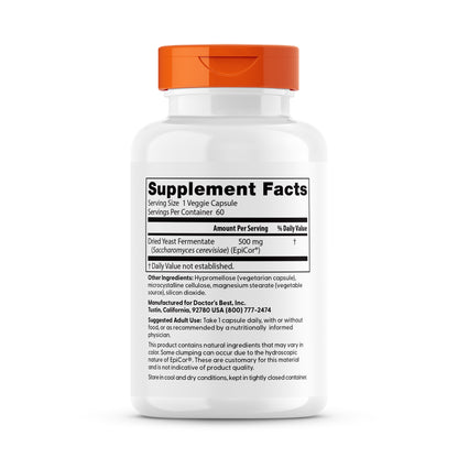 Doctor's Best Immune Support Postbiotic Epicor, 500 mg, 60 Veggie Caps