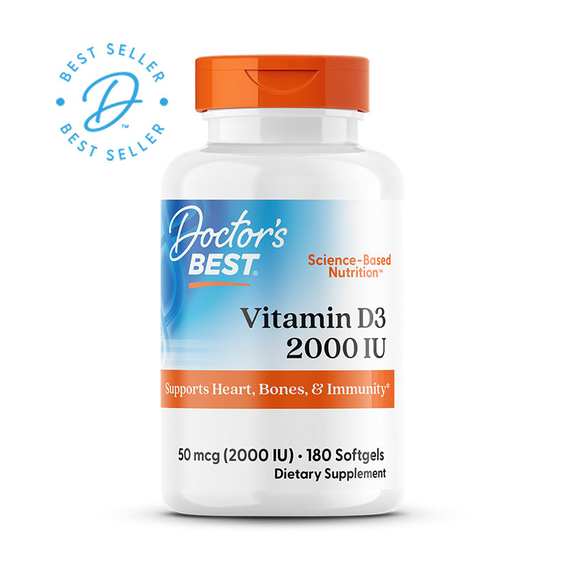 Doctor's Best Vitamin D3, 50 mcg (2,000 IU), 180 Softgels