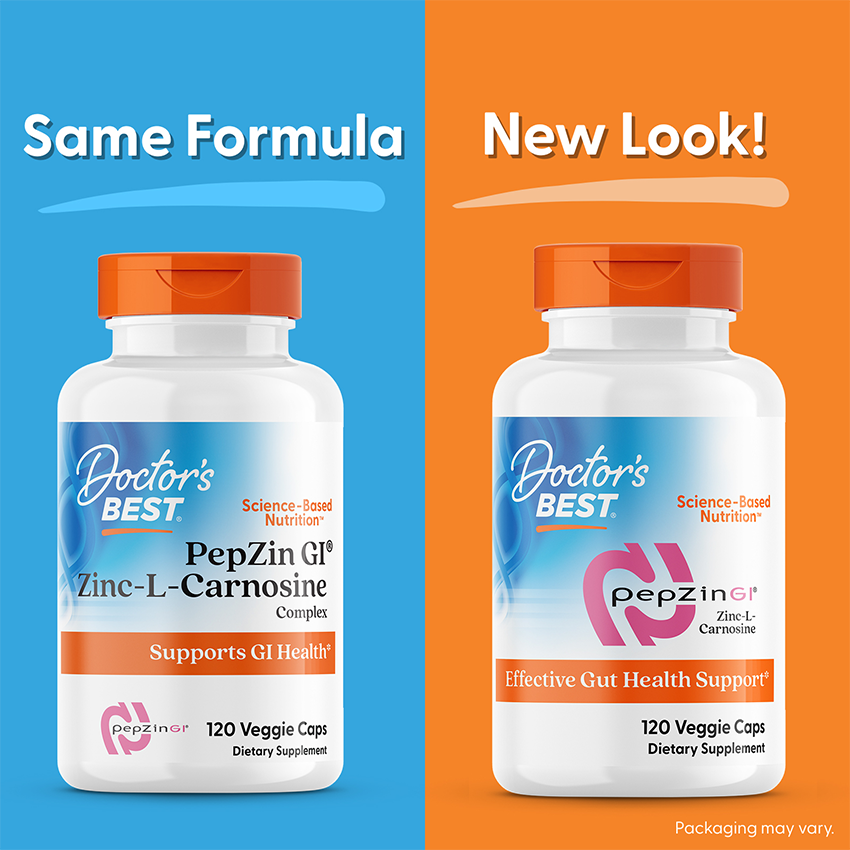 Doctor's Best PepZin GI, Zinc-L-Carnosine Complex, 120 Veggie Caps