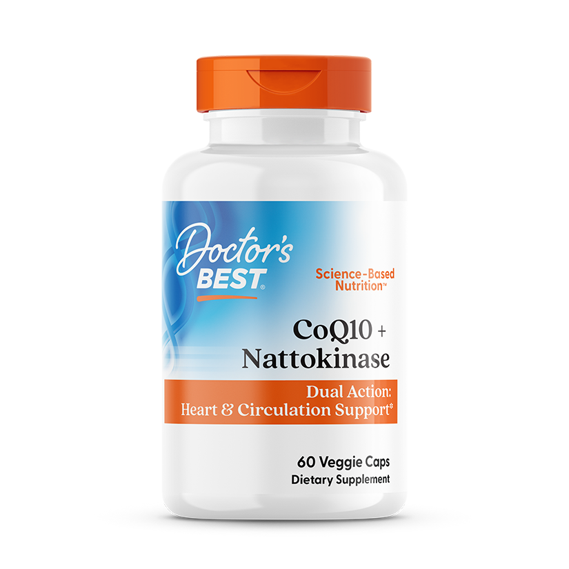 Doctor's Best CoQ10 + Nattokinase, 60 Veggie Caps