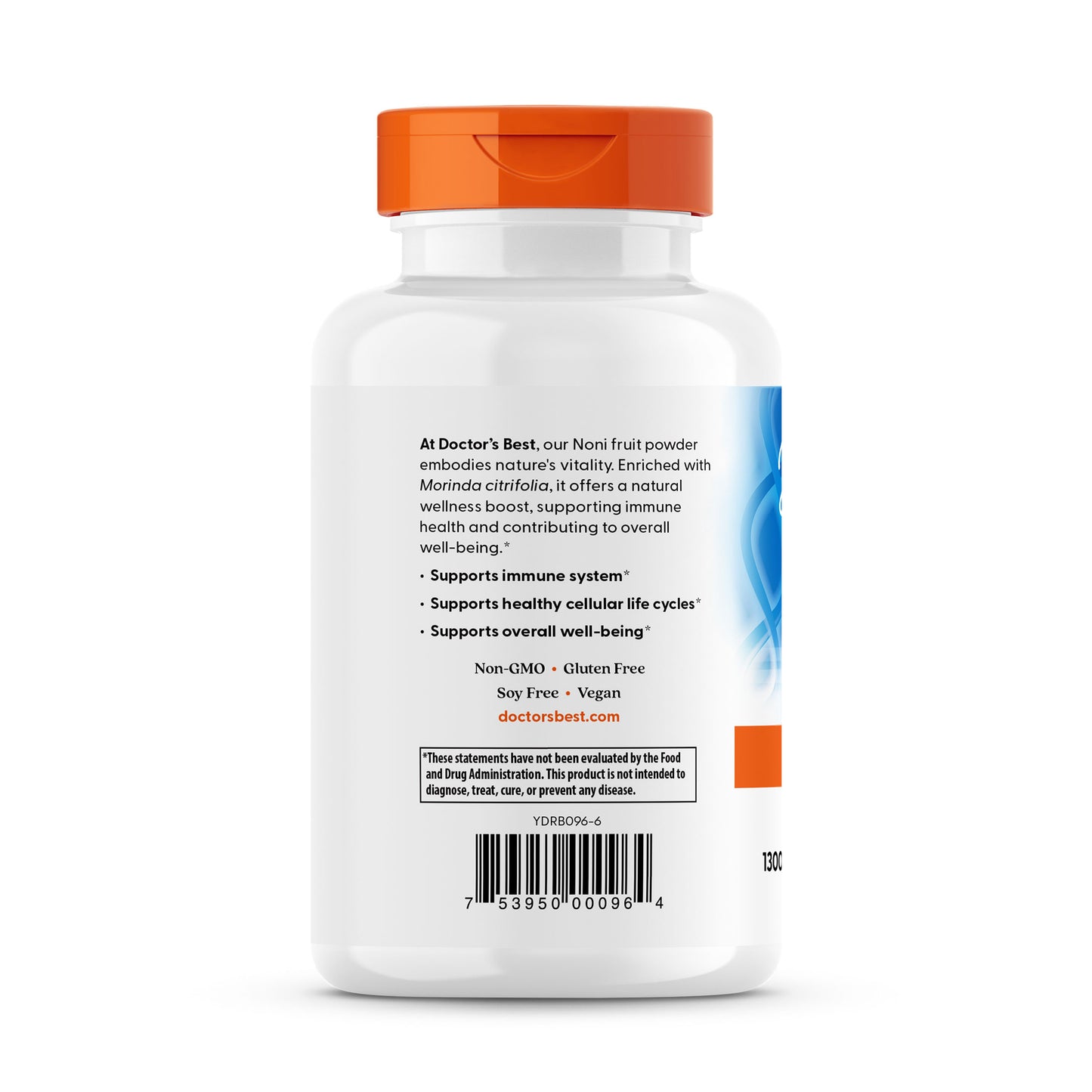 Doctor's Best Noni Fruit Powder, 1300 mg Per Serving, 120 Veggie Caps