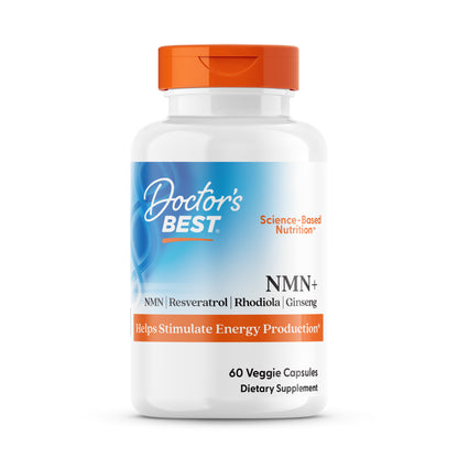 Doctor's Best NMN+, 200 mg, 60 Veggie Capsules