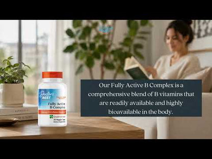 Doctor's Best Fully Active B Complex with Quatrefolic, 60 Veggie Caps